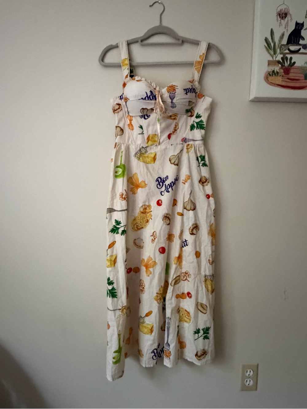 Fashion Nova Bon Appetite Pasta 🍝 Sun Dress Size S